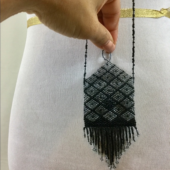 2 piece Beaded Purse Necklace BOHO - Picture 5 of 7